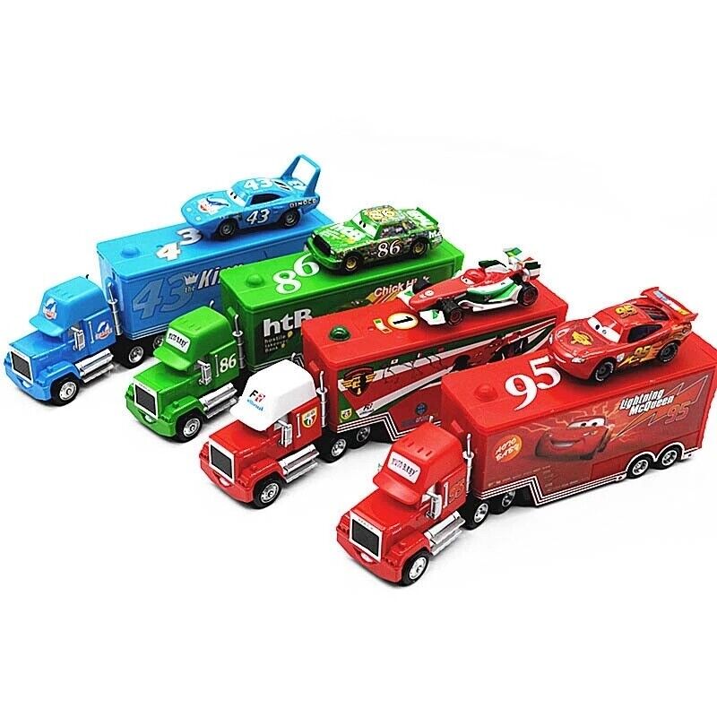 Disney Pixar Cars Lightning McQueen Mack Hauler Truck & Car