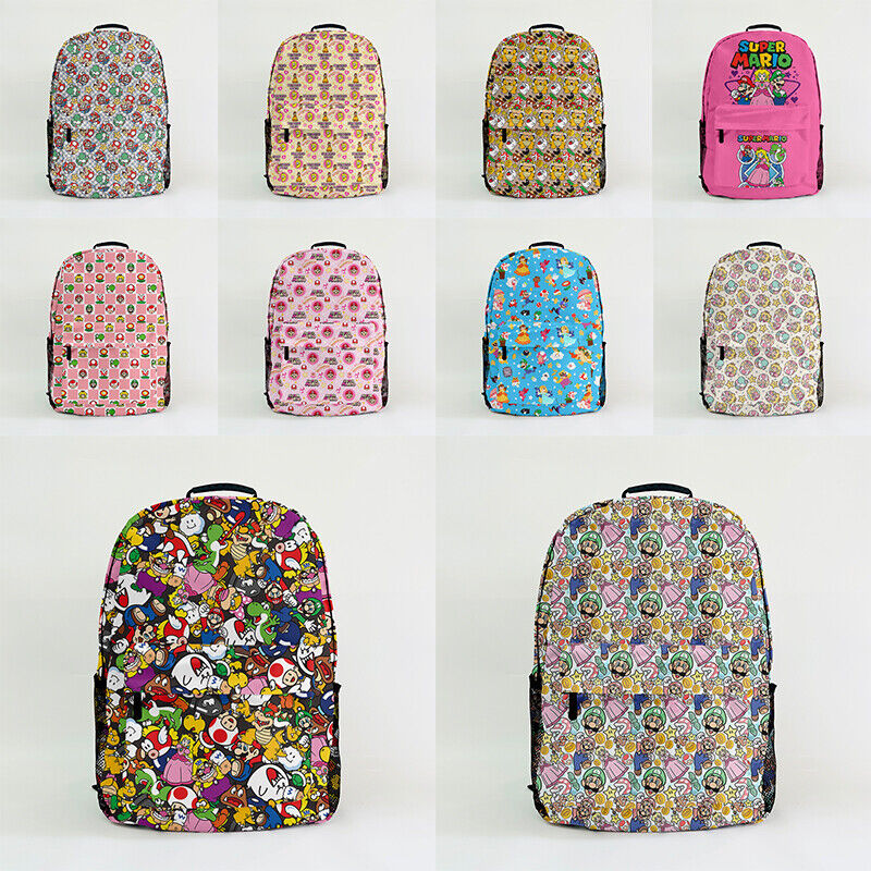 Princess peach Backpack Large capacity School Bag Girls Travel Bag