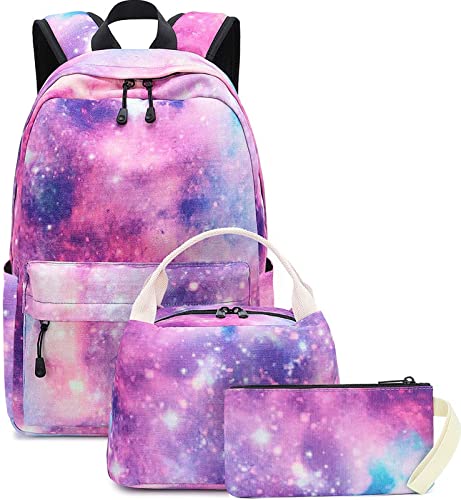 BTOOP Girls School Backpack Galaxy Schoolbag fit 15inch Laptop Bookbag