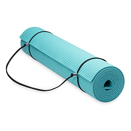 Gaiam Essentials Premium Yoga Mat with Carrier Sling, Teal, 72
