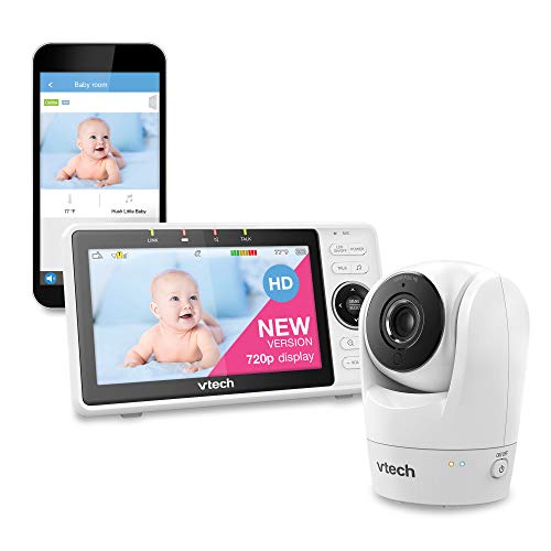 VTech Upgraded Smart WiFi Baby Monitor VM901, 5-inch 720p Display,