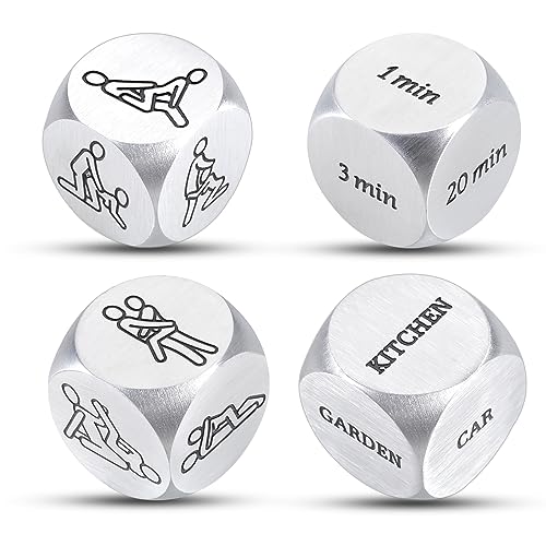4PCS Valentines Day Date Night Gifts for Couples Naughty Dice