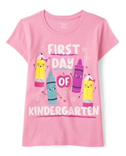 The Children's Place Girls School Graphic T-Shirt, First Day of