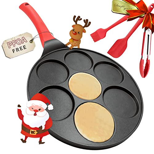 Pancake Griddle Pan - Silver Dollar Pancake Waffle Pan Waffle
