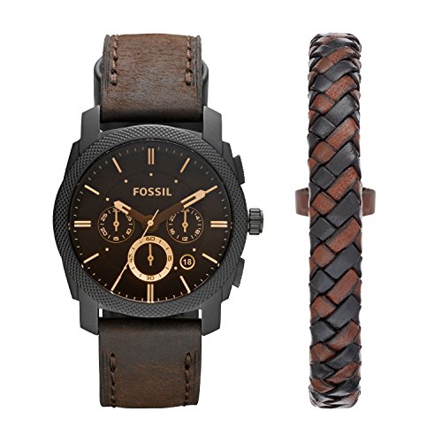 Fossil Men's Machine Quartz Stainless Steel Chronograph Watch and Bracelet