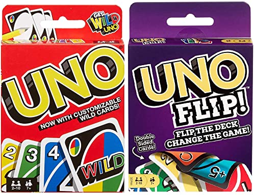 Mattel Uno Original and Uno Flip Card Games, Combo Pack